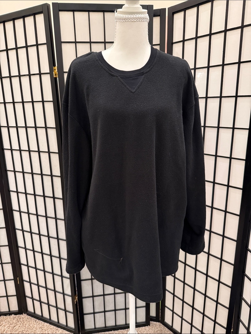 Unisex Geoffrey Beene Black Crewneck Pullover Sweater